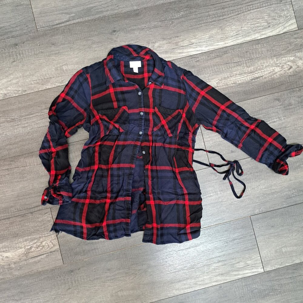 Isabel Maternity flannel shirt